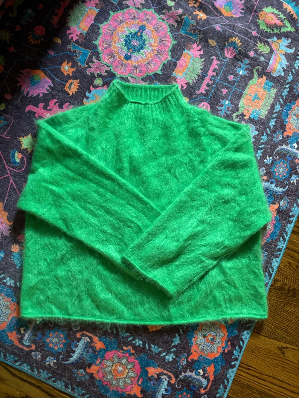 J Crew Brushed Cashmere Sweater Kelly Green - Picture 2 of 3